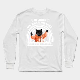 In June We Wear Orange End Gun Violence Awareness Rainbow T-Shirt Long Sleeve T-Shirt